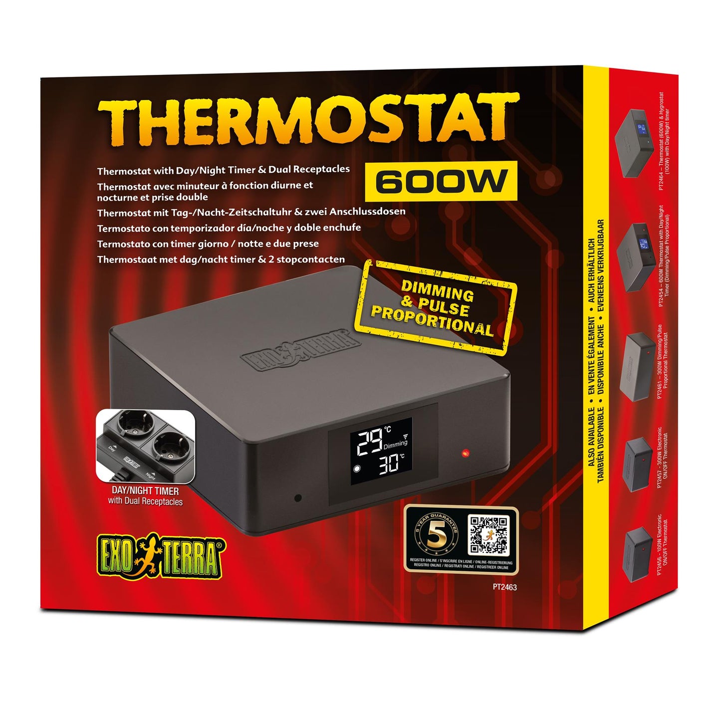 Exo Terra Thermostat 600w Dimming & Pulse Proportional