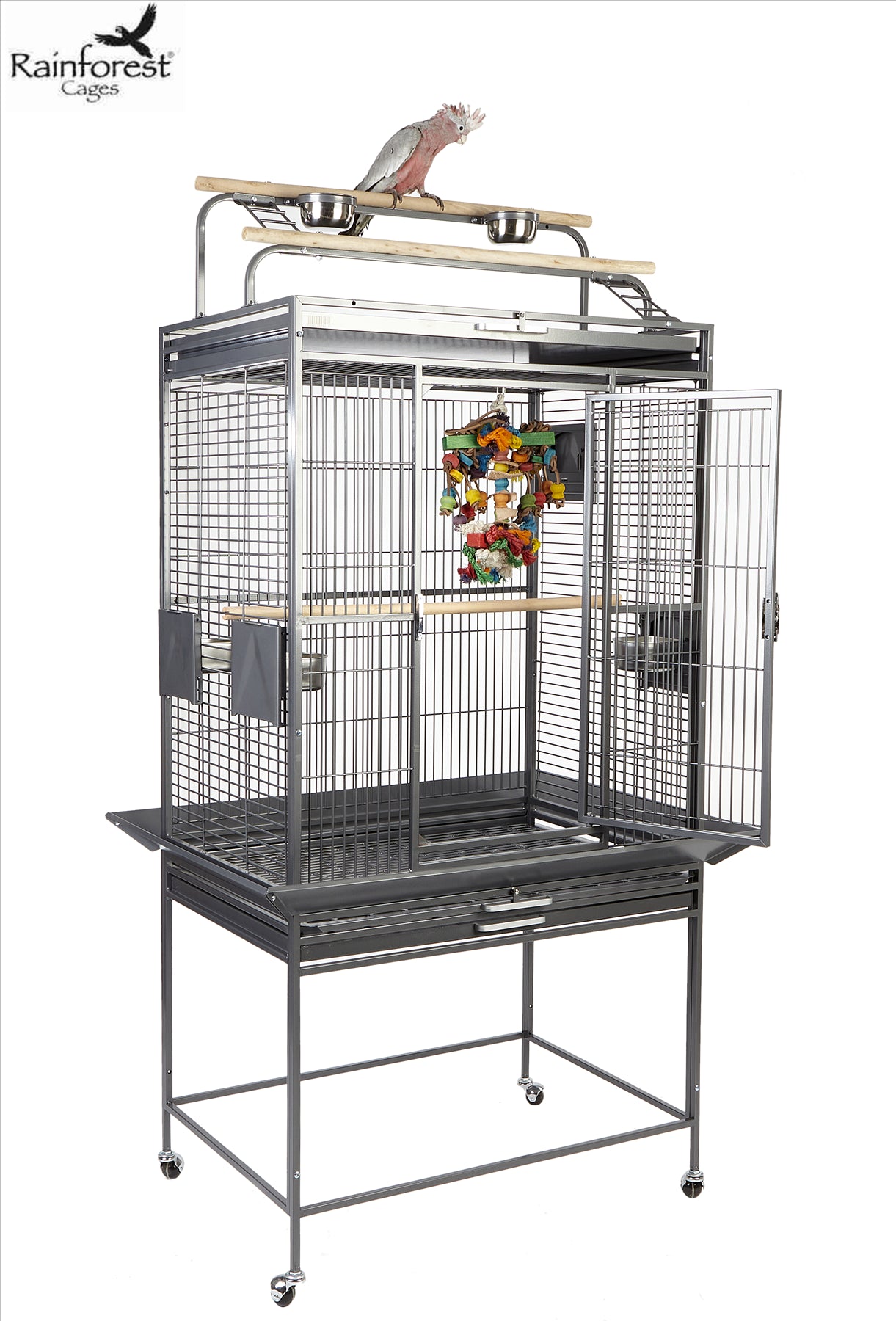 Rainforest Dakota Large Bird Cage Antique Black (2 Boxes)