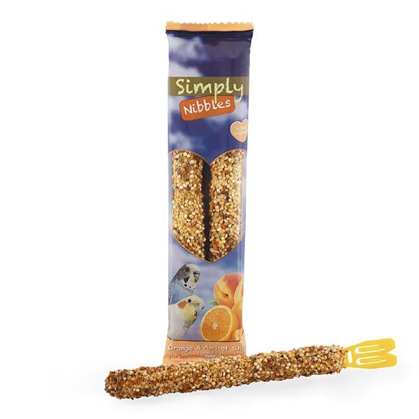 Rosewood Simply Nibbles Orange & Apricot Budgie Seed Sticks 2pcs