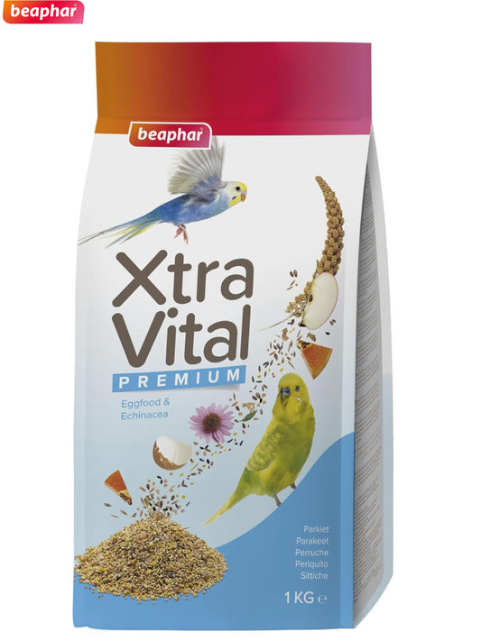 Beaphar Xtra Vital Premium Budgie Seed Feed 1Kg