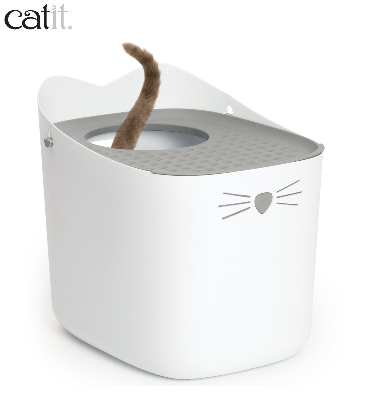 Catit Pixi Top Entry Litter Box Grey