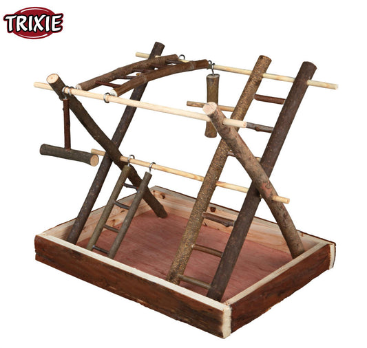 Trixie Natural Wooden Playground For Birds 35 x 27 x 30cm