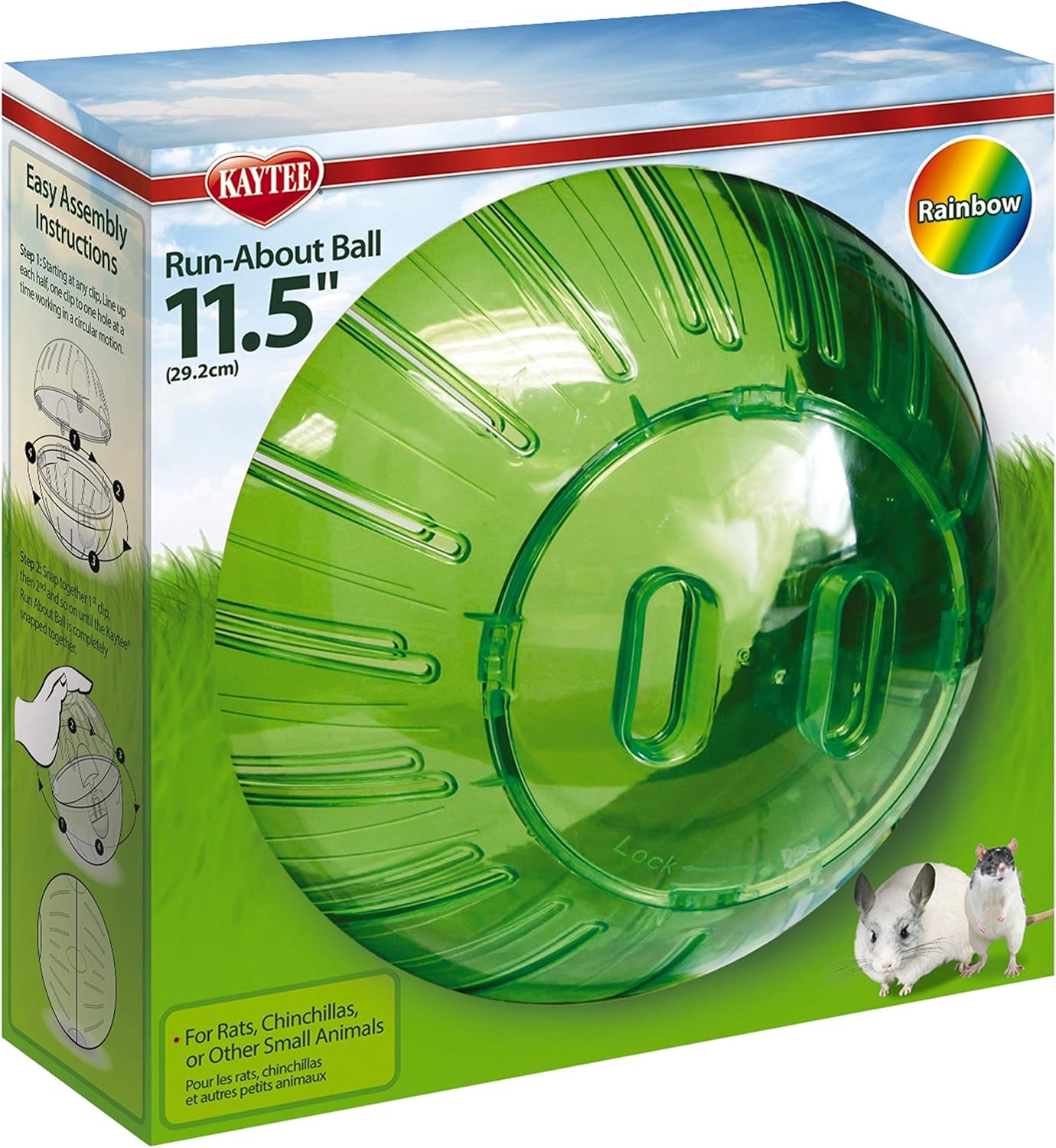 Kaytee Giant Rainbow Run About Ball 11.5"