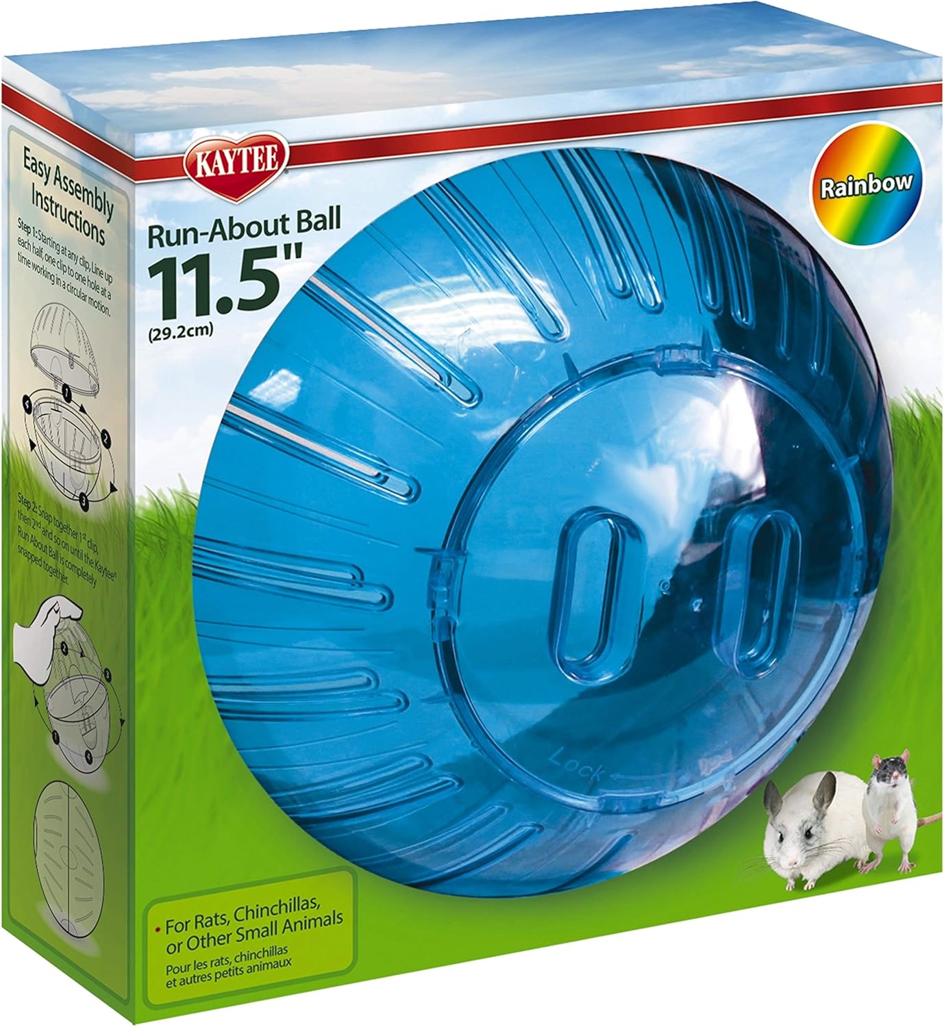 Kaytee Giant Rainbow Run About Ball 11.5"