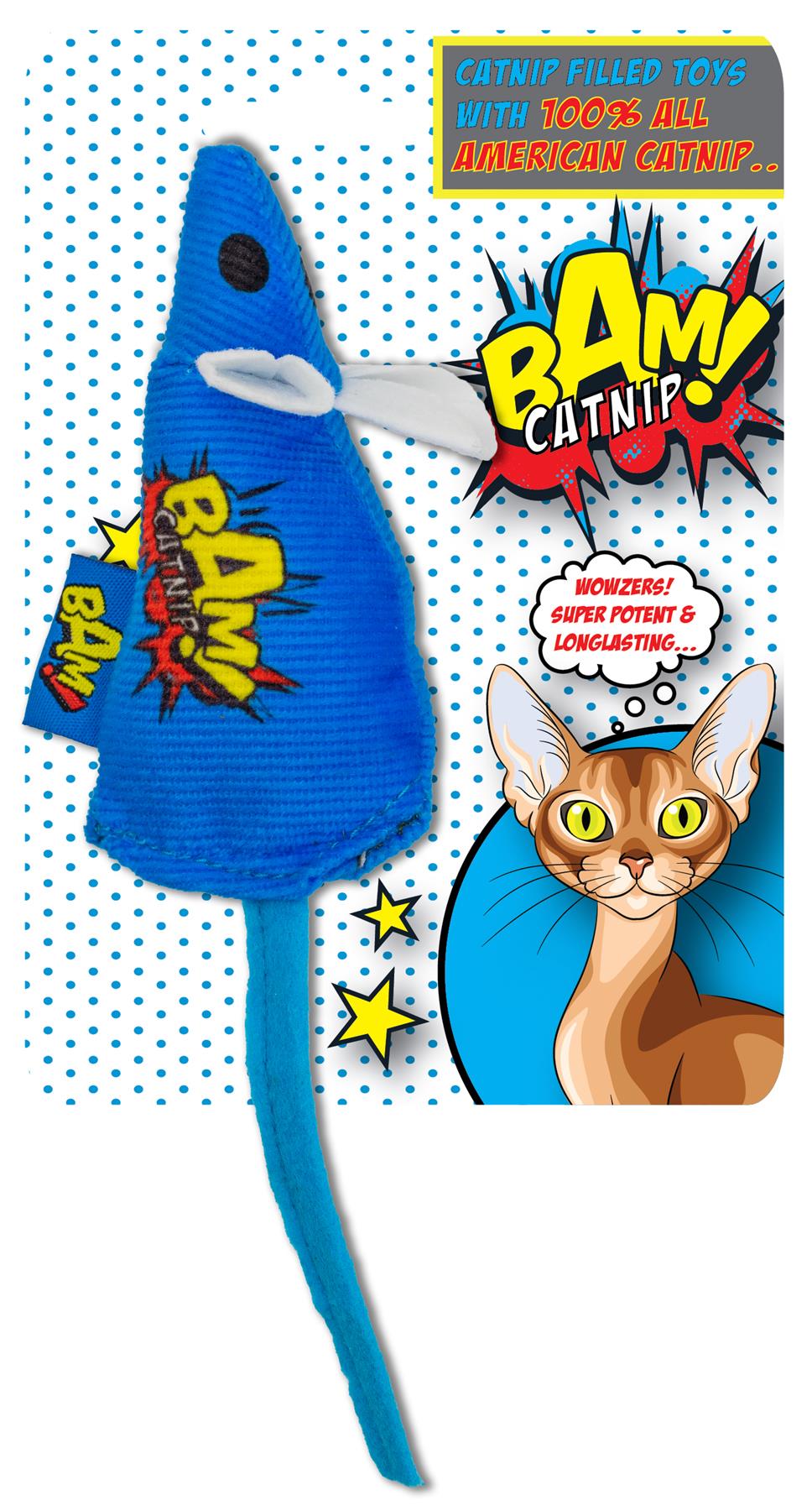 BAM! Catnip Blue Mouse