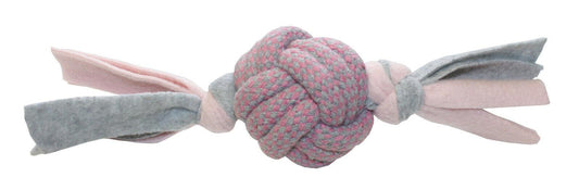 Little Rascals Fleecy Rope Ball Tugger Pink