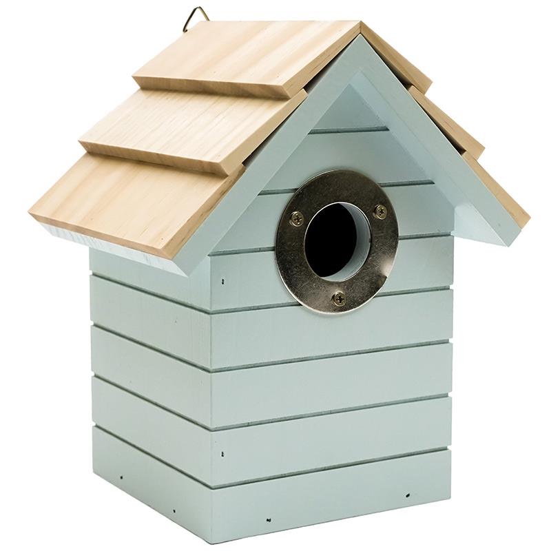 Henry Bell Beach Hut Nest Box Pale Blue