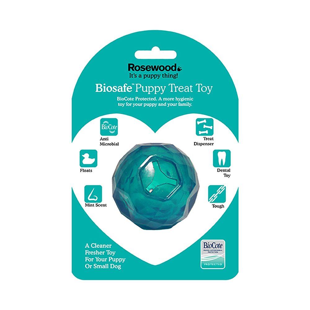 Rosewood Biosafe Puppy Treat Ball Blue