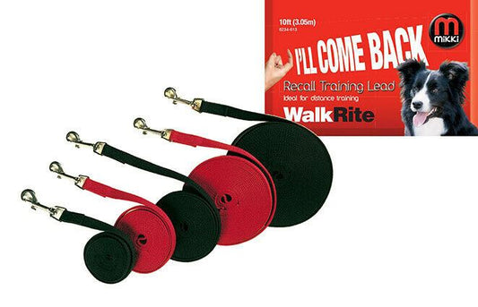 Mikki Recall Training Lead 30ft(9.15m) Black Or Red