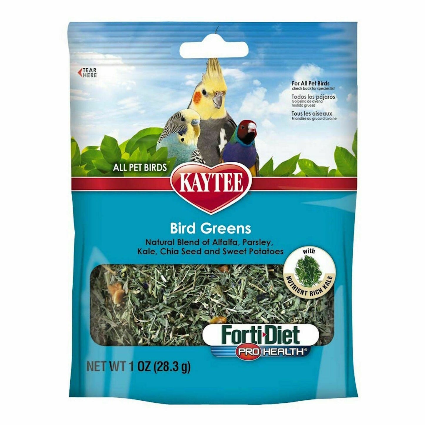 Kaytee Bird Greens Foraging Treats 28g