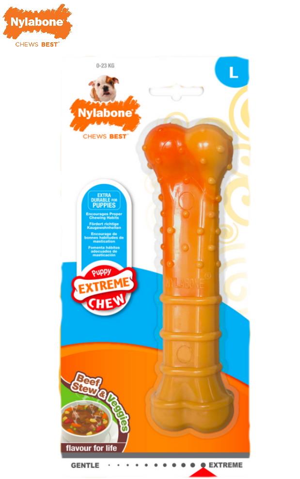 Nylabone Extreme Puppy Beef Stew & Vegetables Large