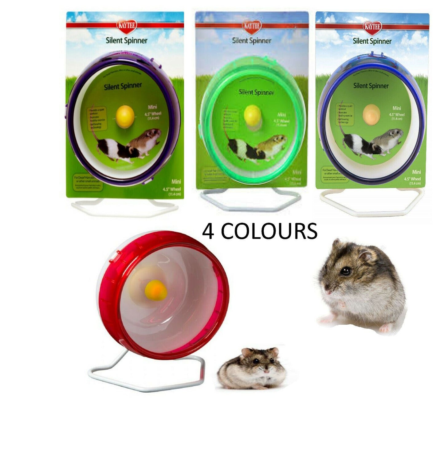 Kaytee Silent Spinner 4.5" Assorted Colours