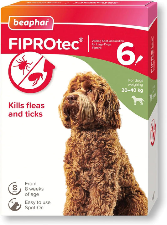 Beaphar Fiprotec Large Dog 20- 40Kg 6 Treatments