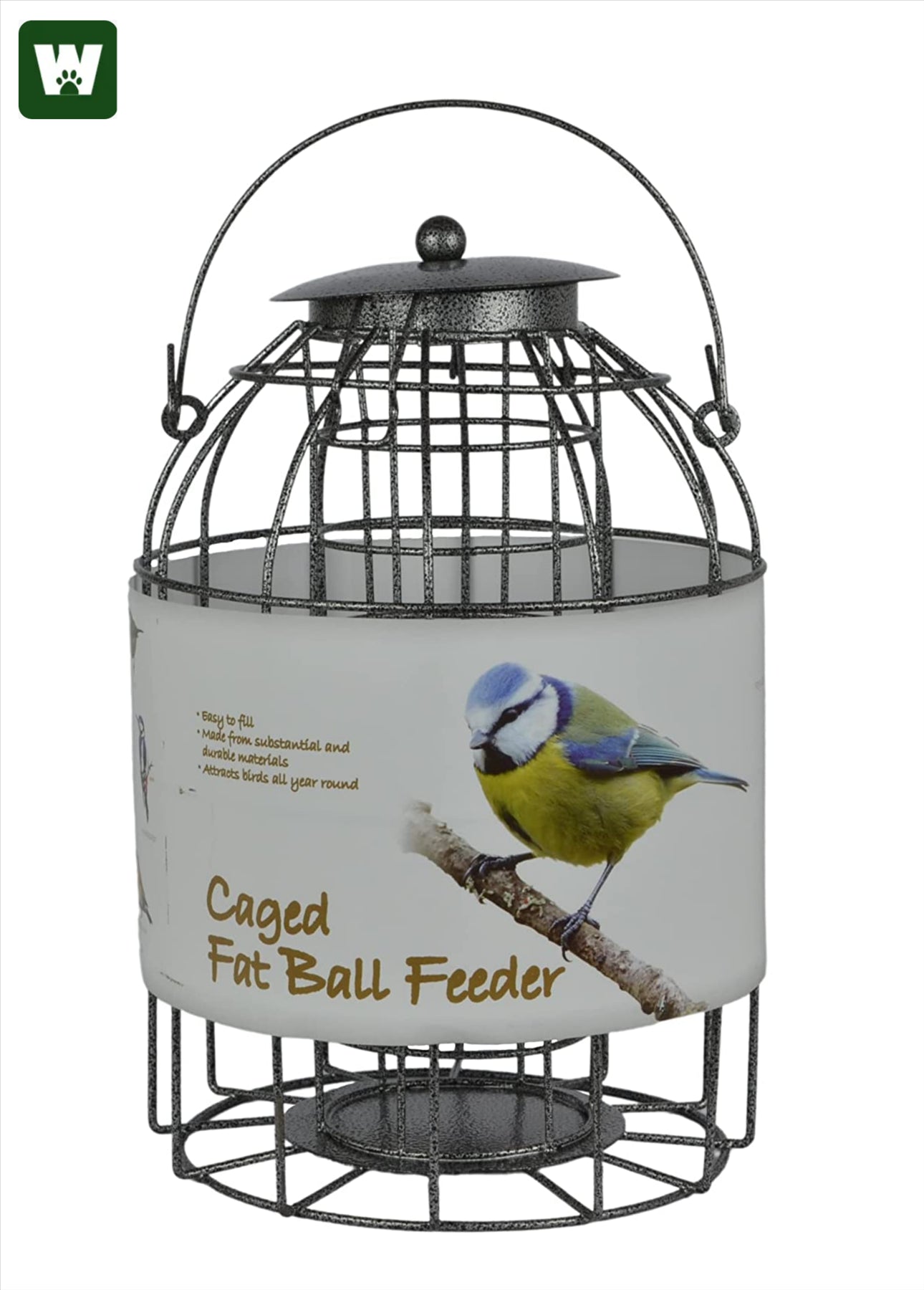 Rosewood Caged Fat Ball Feeder