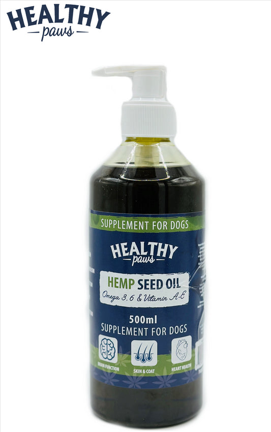 Healthy Paws Hemp Seed Oil With Omega 3 & 6 500ml