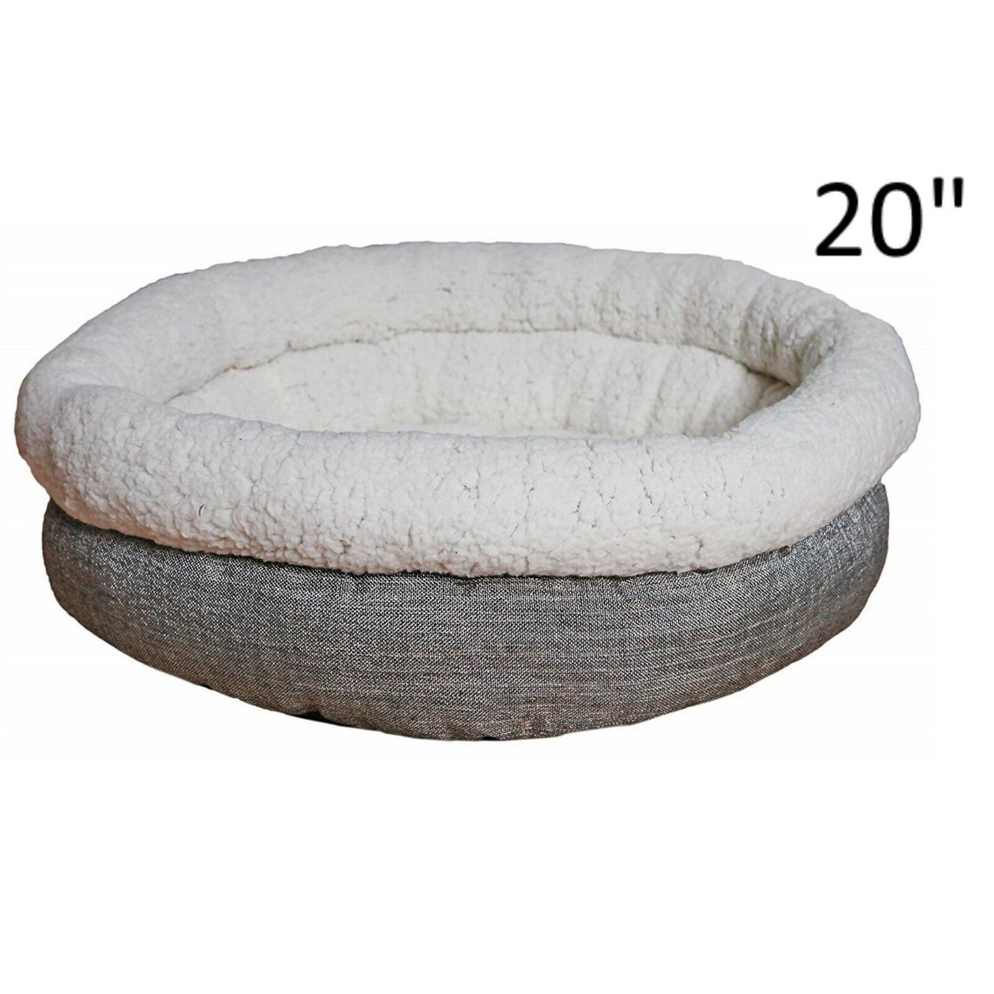 Rosewood Deep Tweed Teddy Bear Round Bed 20"