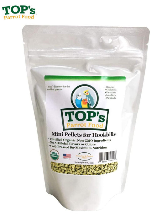 Top's Complete Parrot Food Mini Pellets For Hookbills 453g