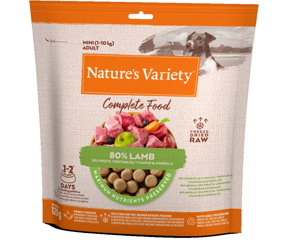 Natures Variety Freeze Dried Complete Food Lamb Dinner 120g