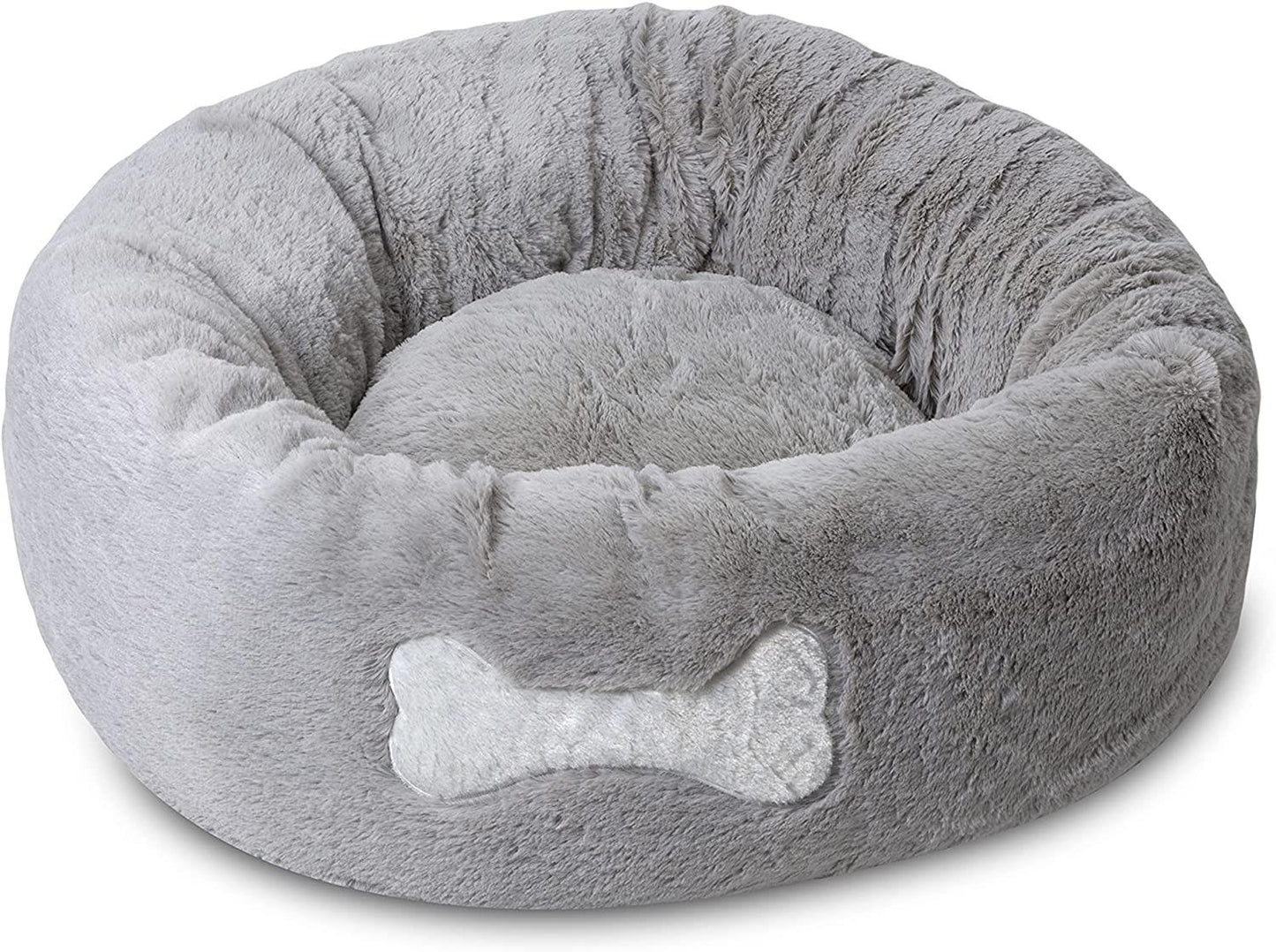 Mikki Calming Donut Bed Grey Medium