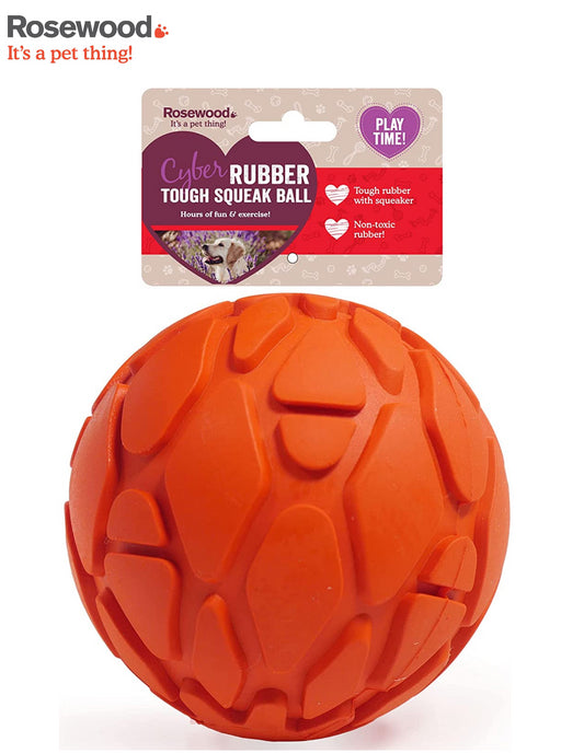 Rosewood Small Tough Rubber Squeaky Ball