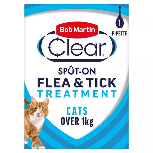 Bob Martin Clear Spot On Flea Treatment Cats 1kg+ 1 Pipette