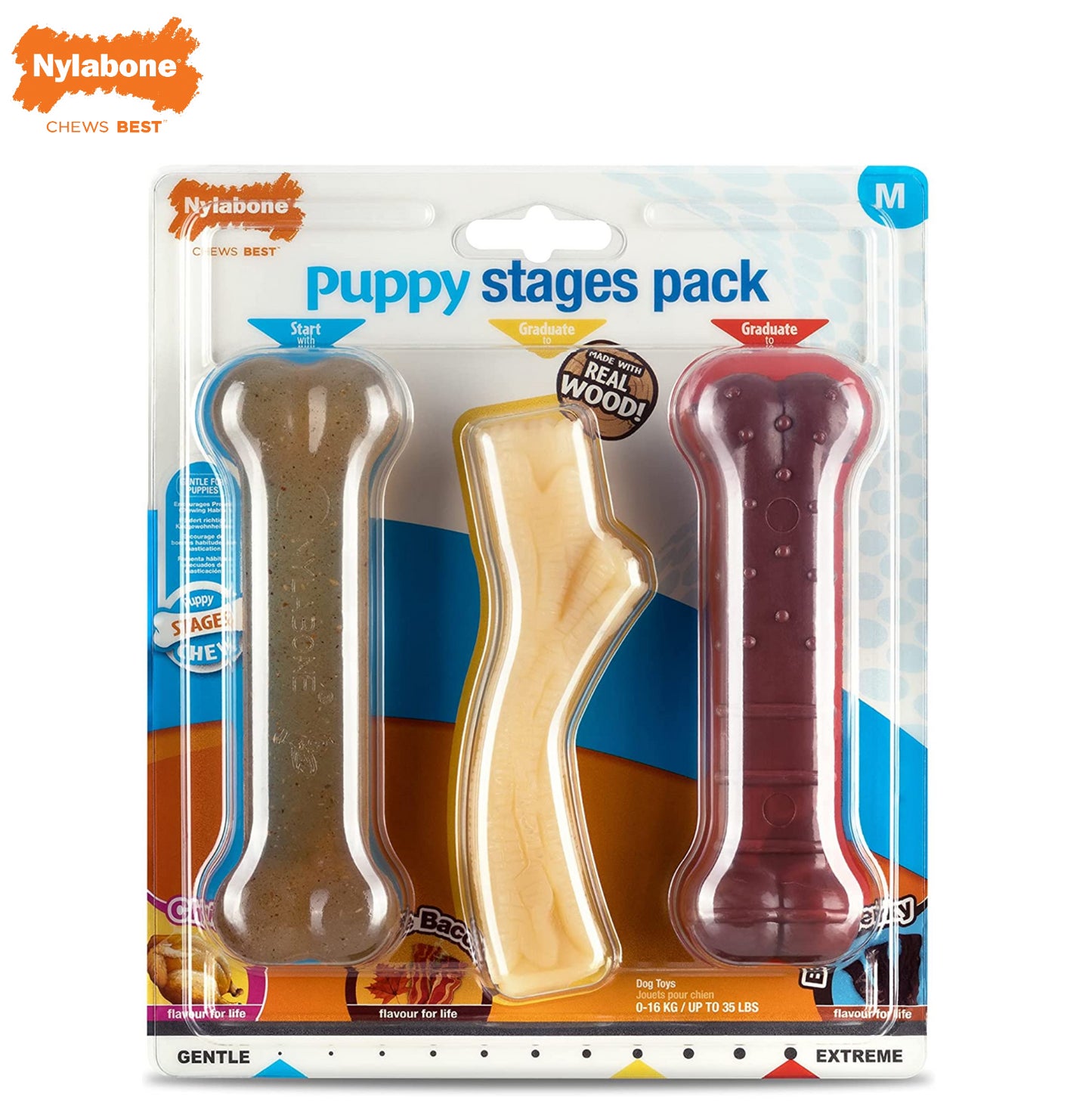 Nylabone Puppy Stages Chew Pack Medium