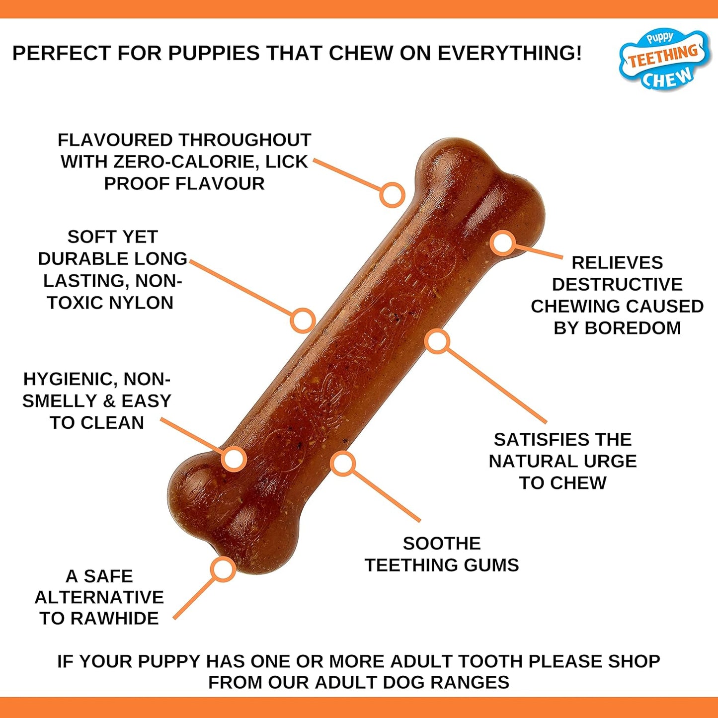 Nylabone Puppybone Wolf Chicken Flavoured