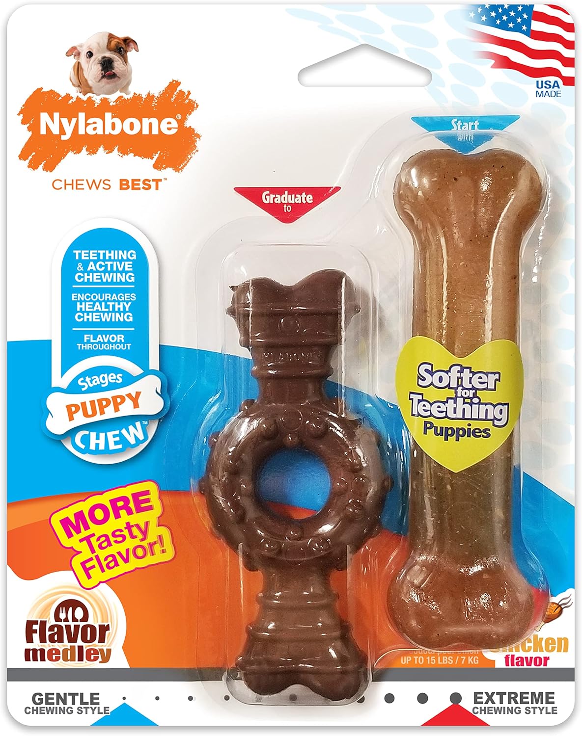 Nylabone Ringbone & Bone Twin Pack