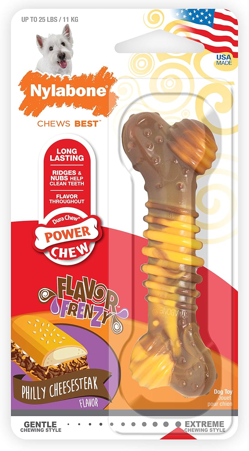 Nylabone Textured Beef & Cheese Bone Small