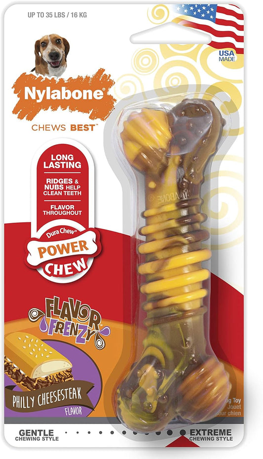 Nylabone Textured Beef & Cheese Bone Medium