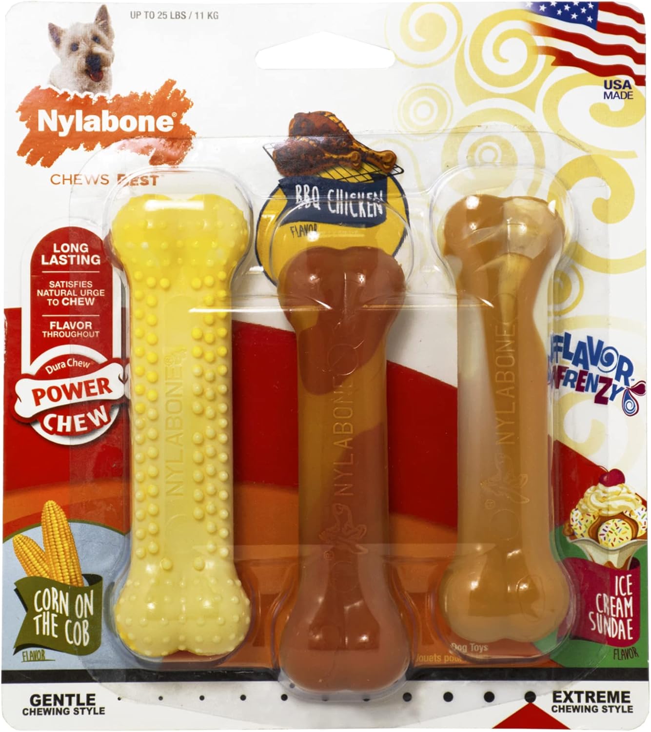 Nylabone Triple Pack Frenzy Summer Bbq