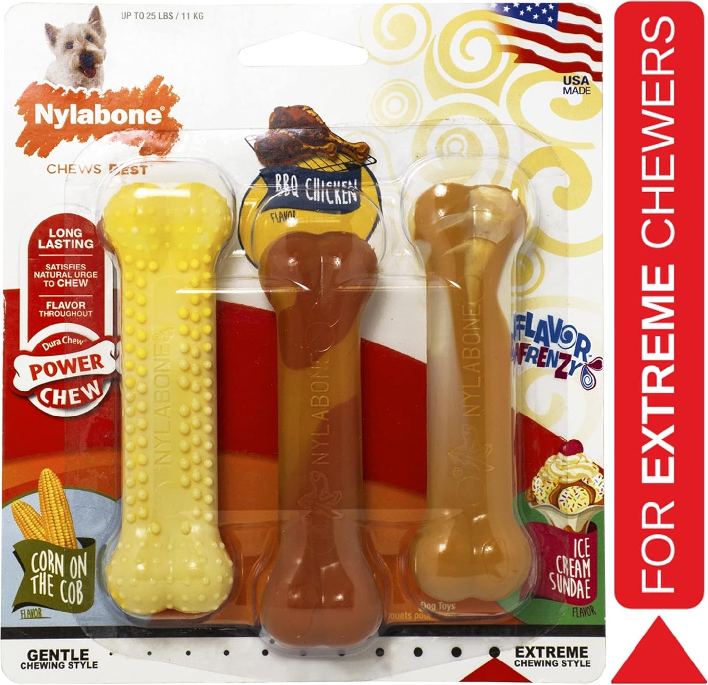 Nylabone Triple Pack Frenzy Summer Bbq