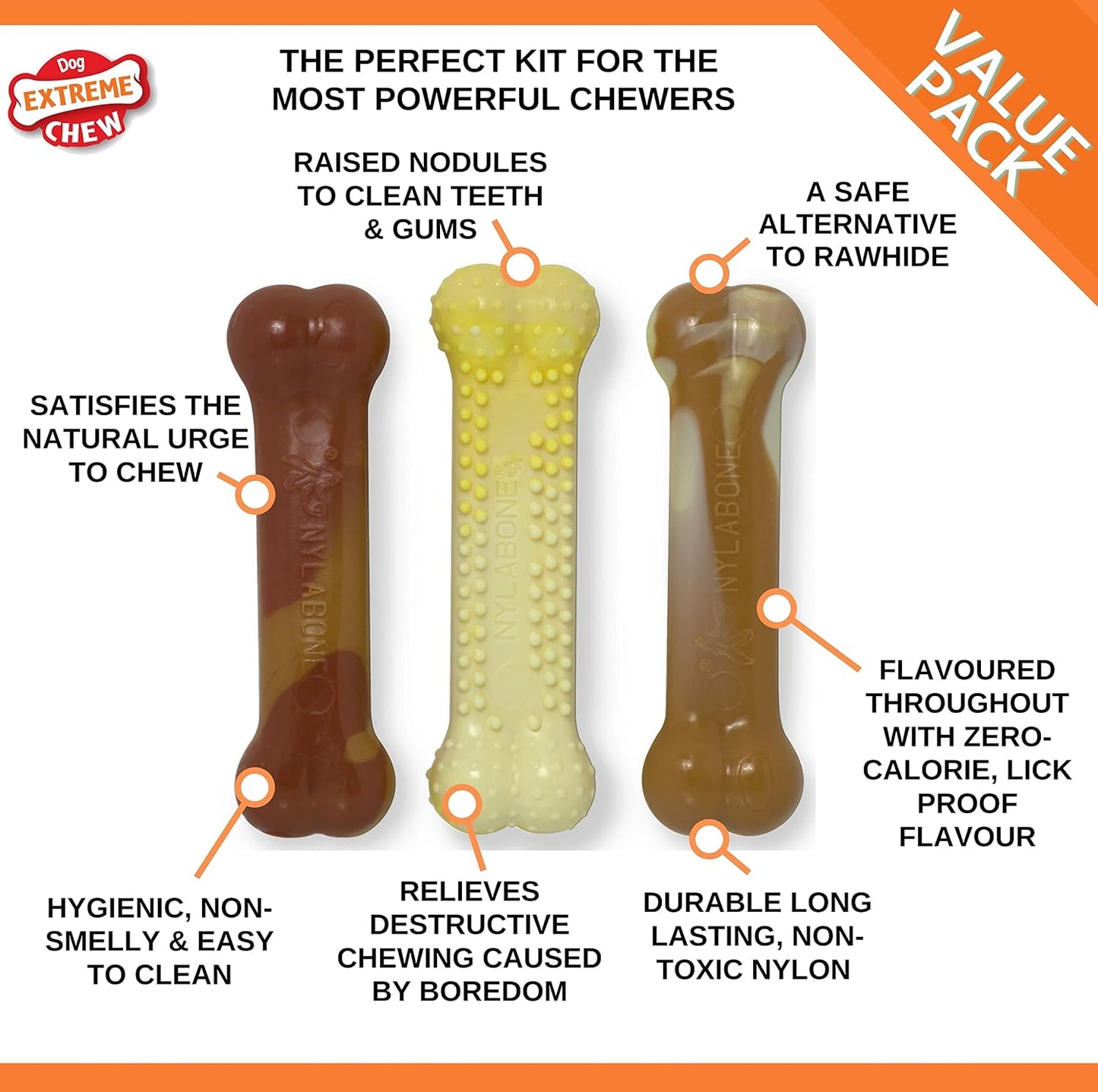 Nylabone Triple Pack Frenzy Summer Bbq