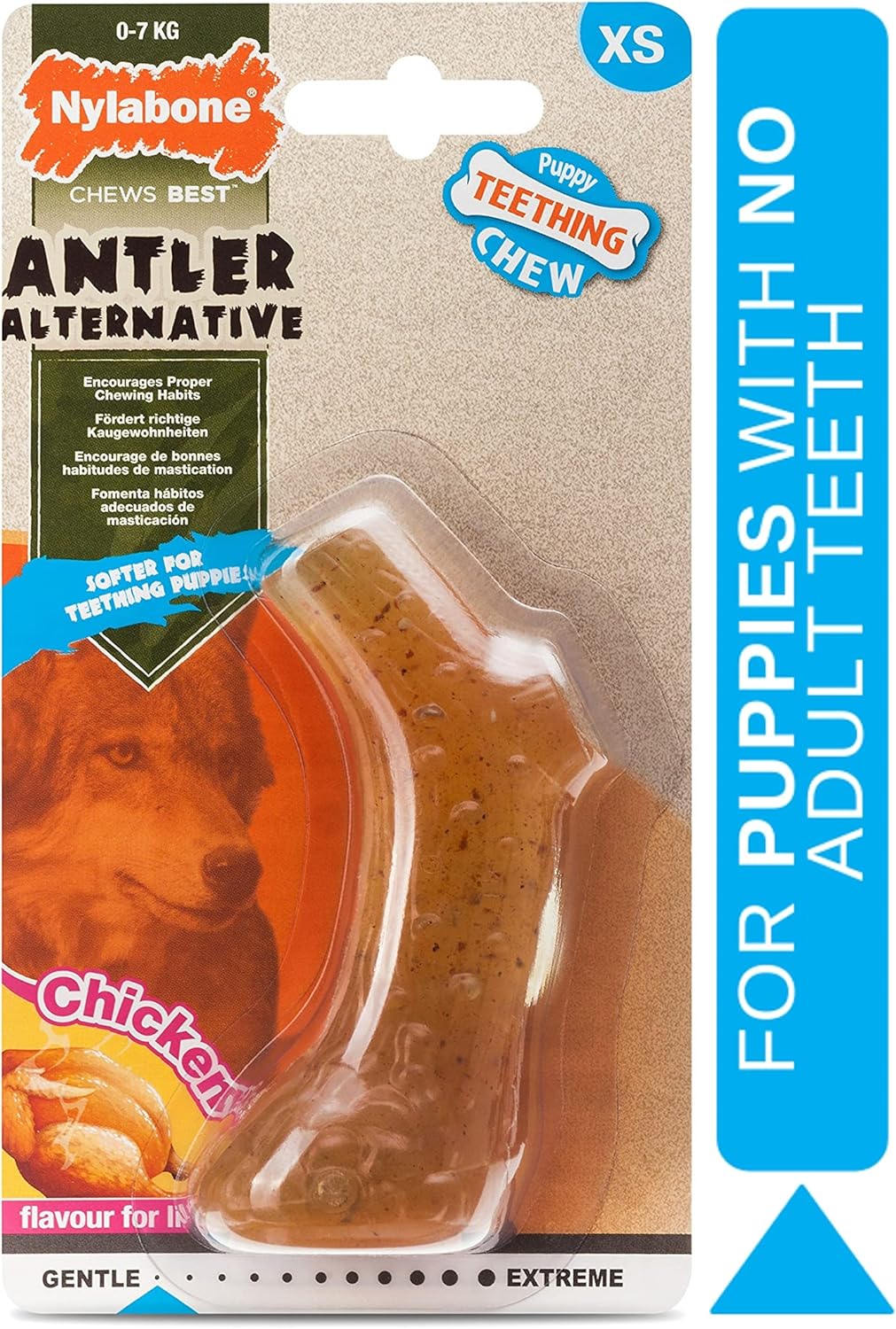 Nylabone Puppy Antler Chicken X Small
