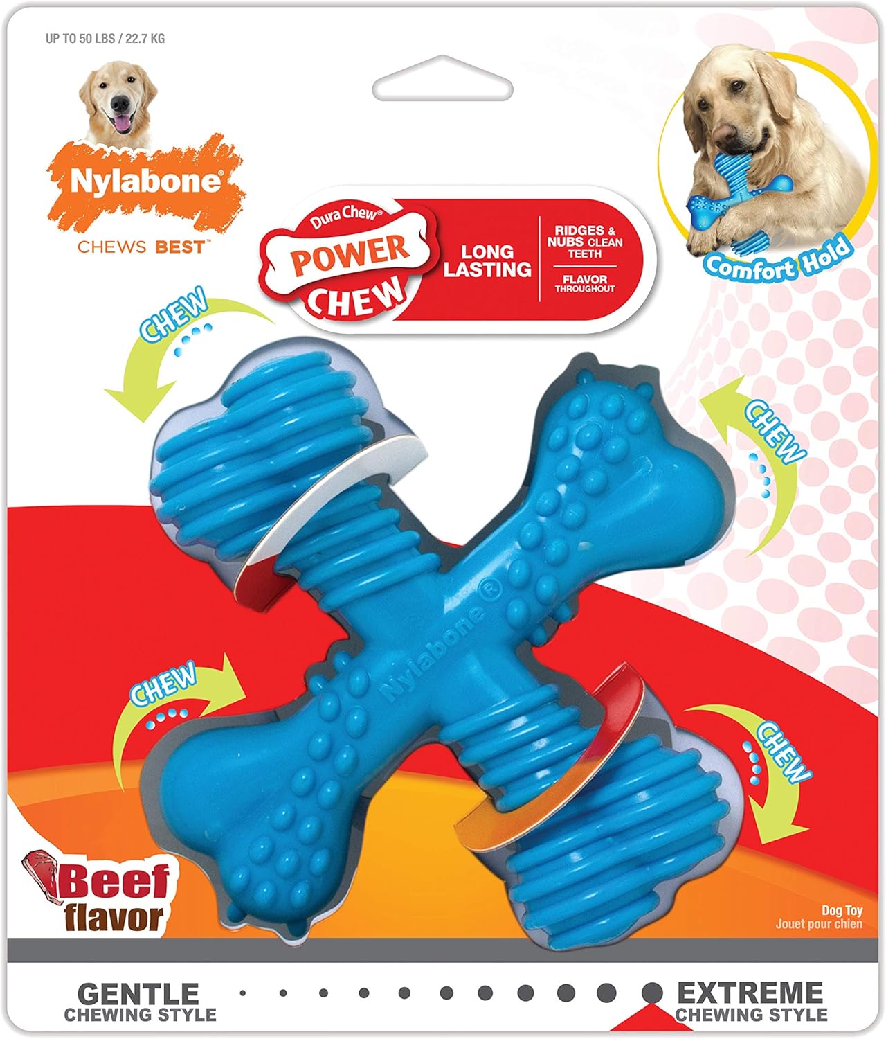 Nylabone Cross Bone Beef