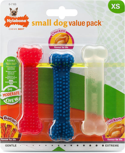 Nylabone X Small Dog Flexible Value 3pcs