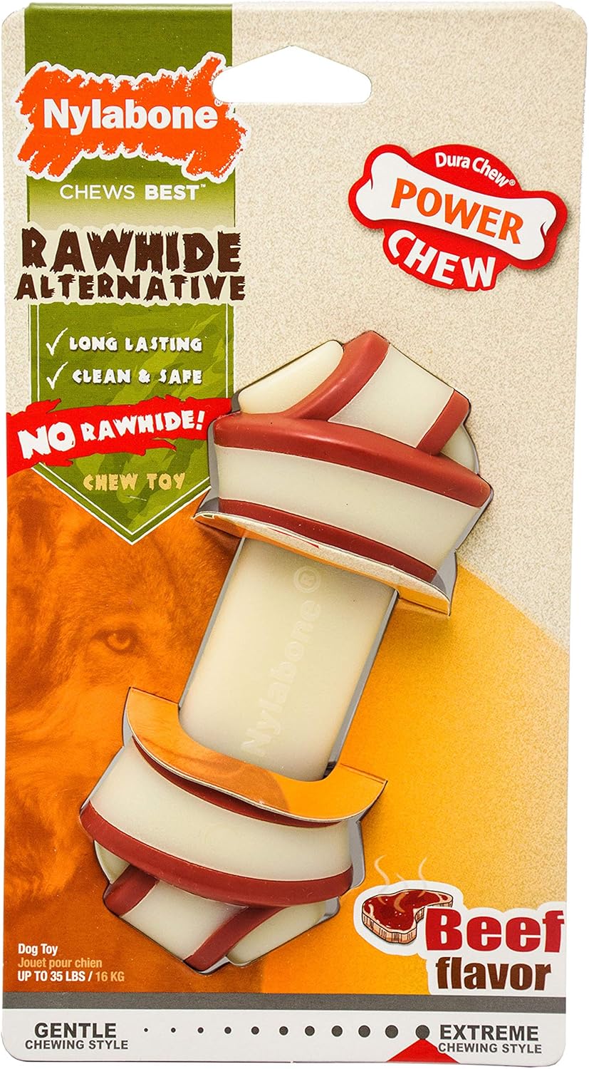 Nylabone Rawhide Knot Bone Beef Medium