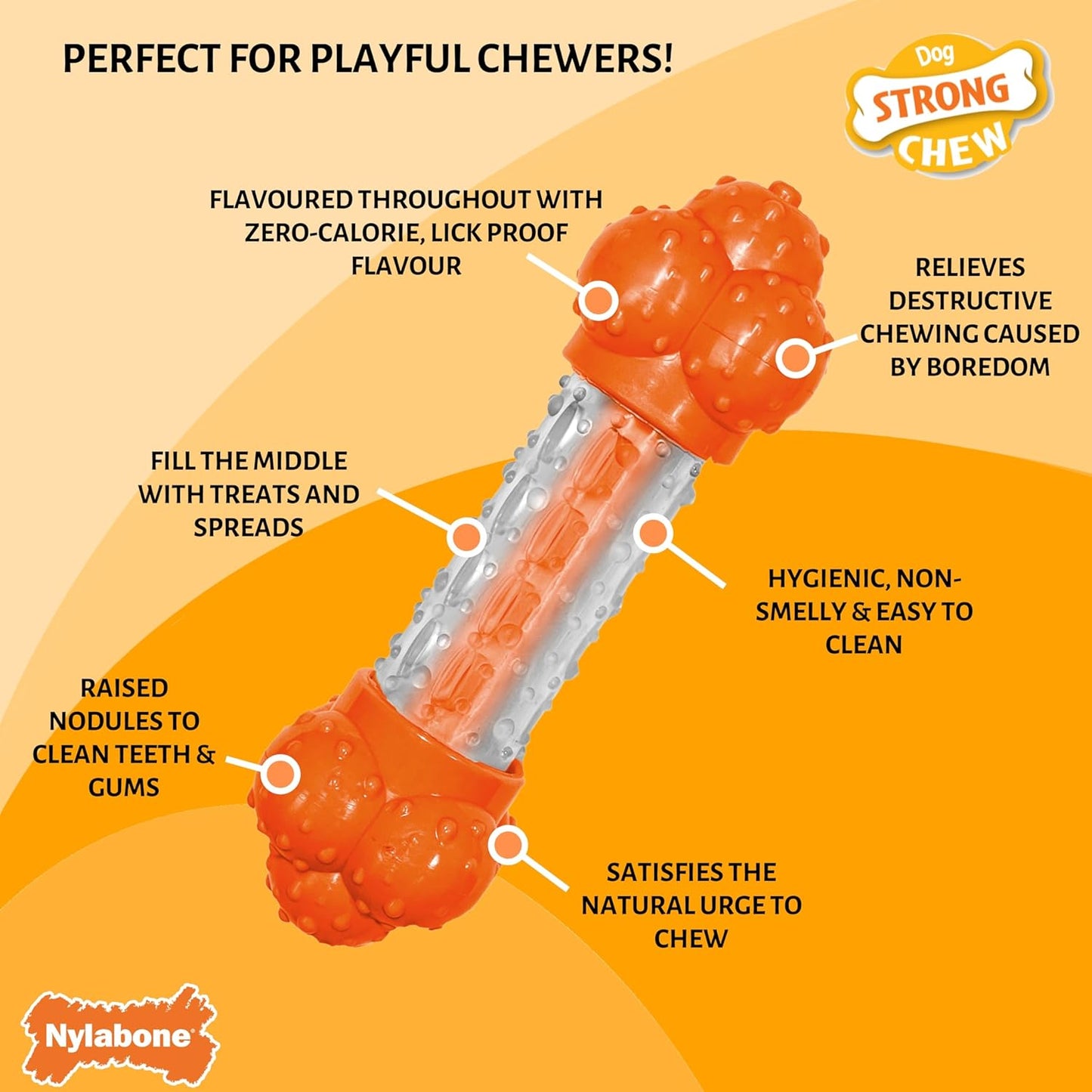 Nylabone Strong Chew Sneaky Snaker Bacon Medium