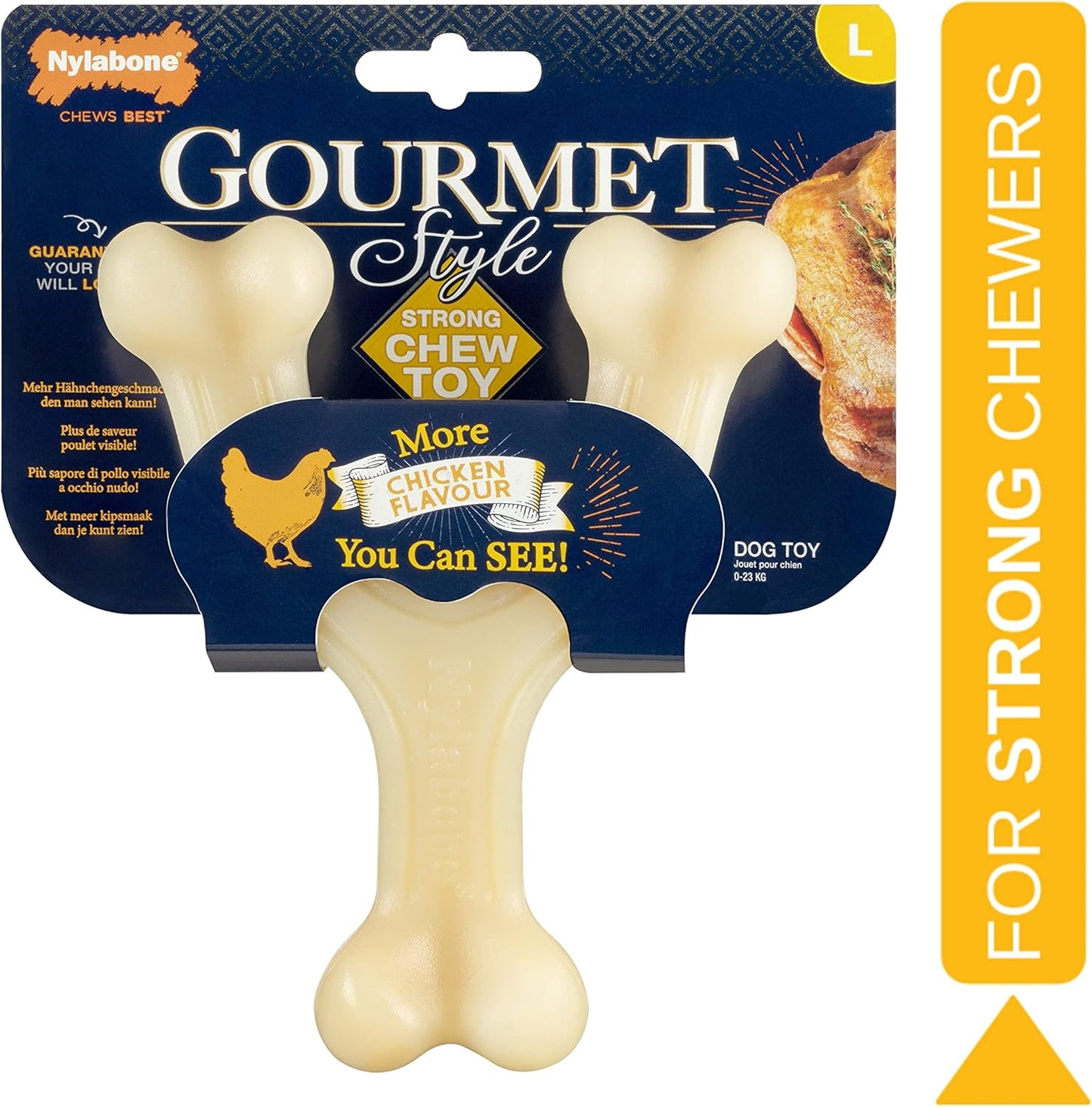 Nylabone Gourmet Style Wishbone Large - Chicken