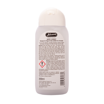 Johnson's Veterinary White 'n' Bright Shampoo 200ml