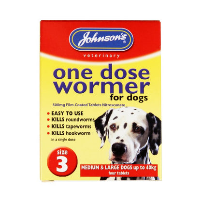 Johnson's Veterinary One Dose Dog Wormer Size 3