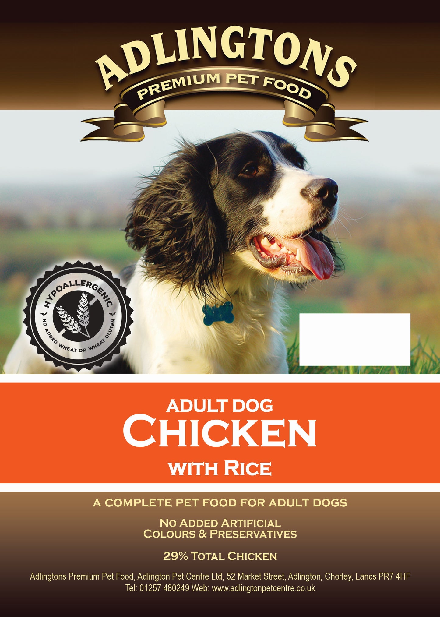 Adlingtons Premium Adult Dog Chicken & Rice 12kg