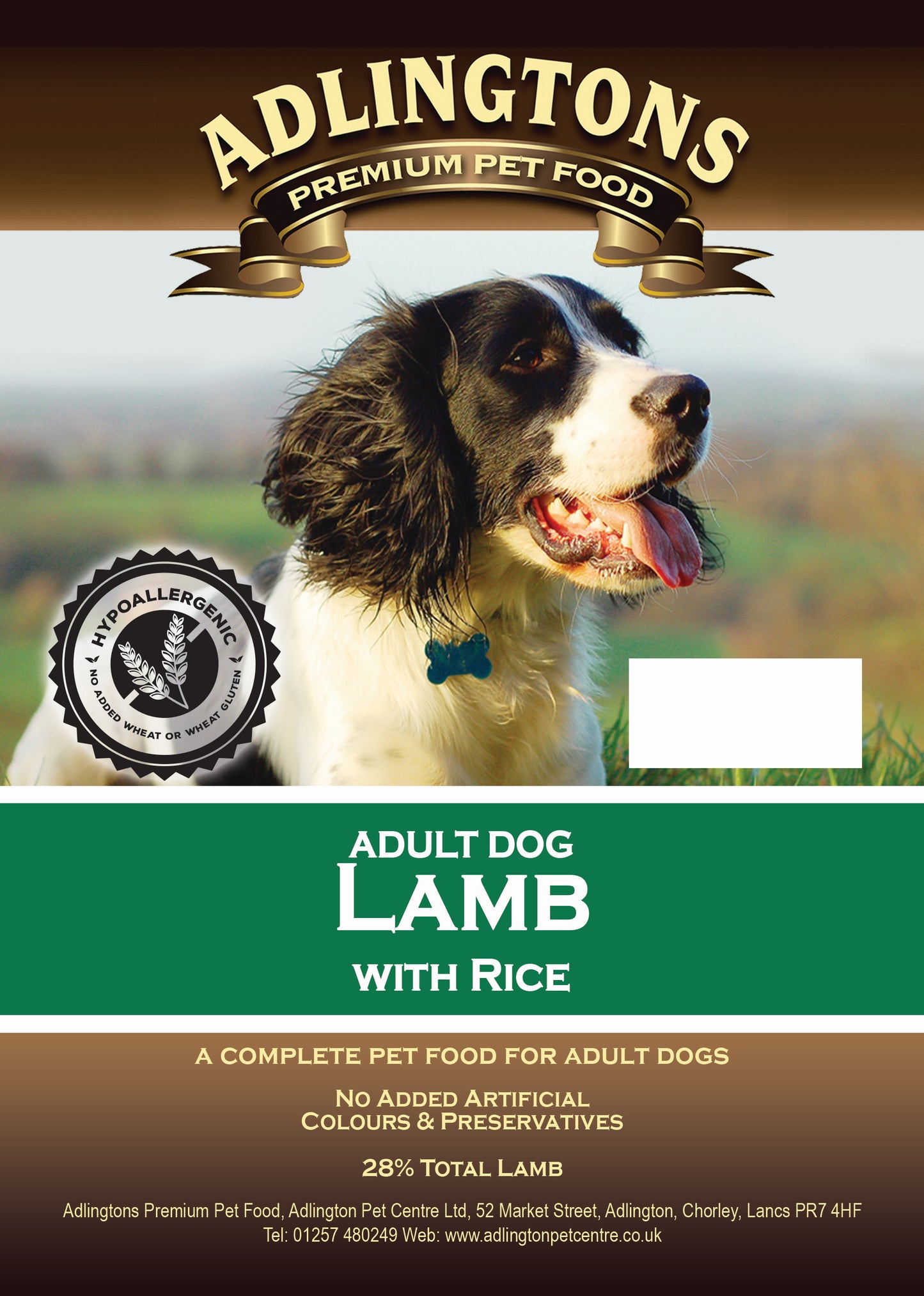 Adlingtons Premium Adult Dog Lamb & Rice 2kg