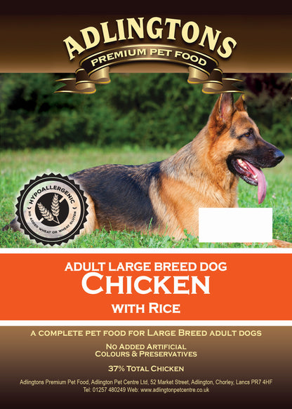 Adlingtons Premium Adult Dog Large Breed Chicken & Rice 12kg