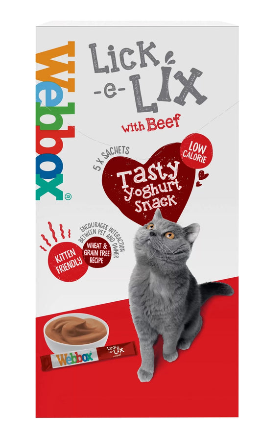 Webbox Lick E Lix Beef 5 x 15g Sachets