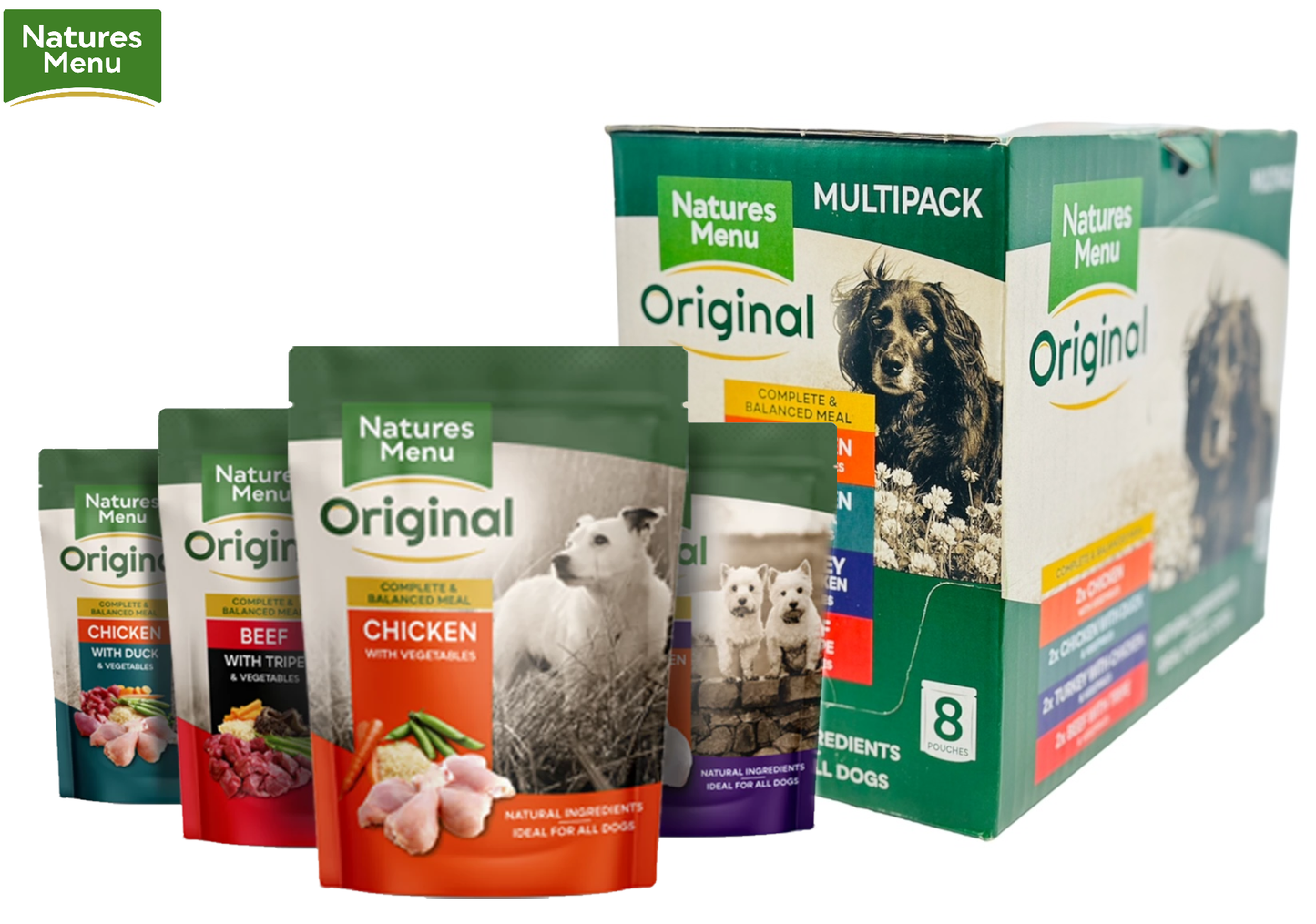 Natures Menu Original Adult Multipack Pouches 8 x 300g