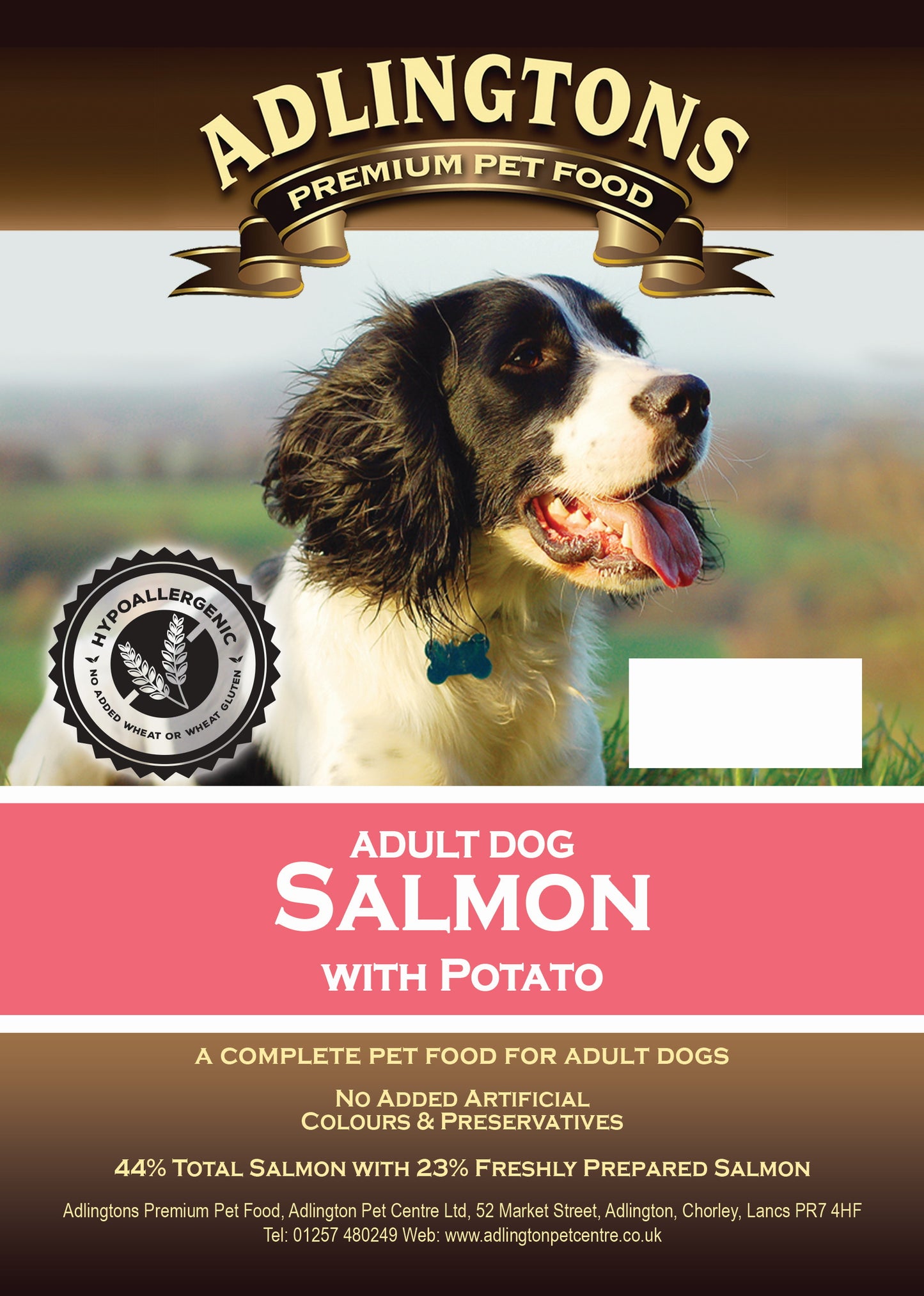 Adlingtons Premium Adult Dog Salmon & Potato 12Kg