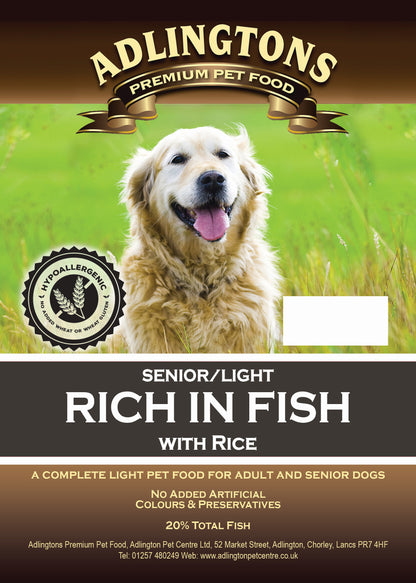 Adlingtons Senior Dog Fish & Rice 12kg