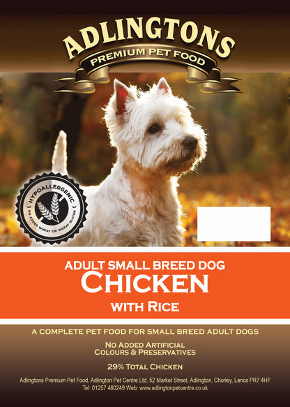 Adlingtons Premium Adult Small Bite Chicken & Rice 2kg