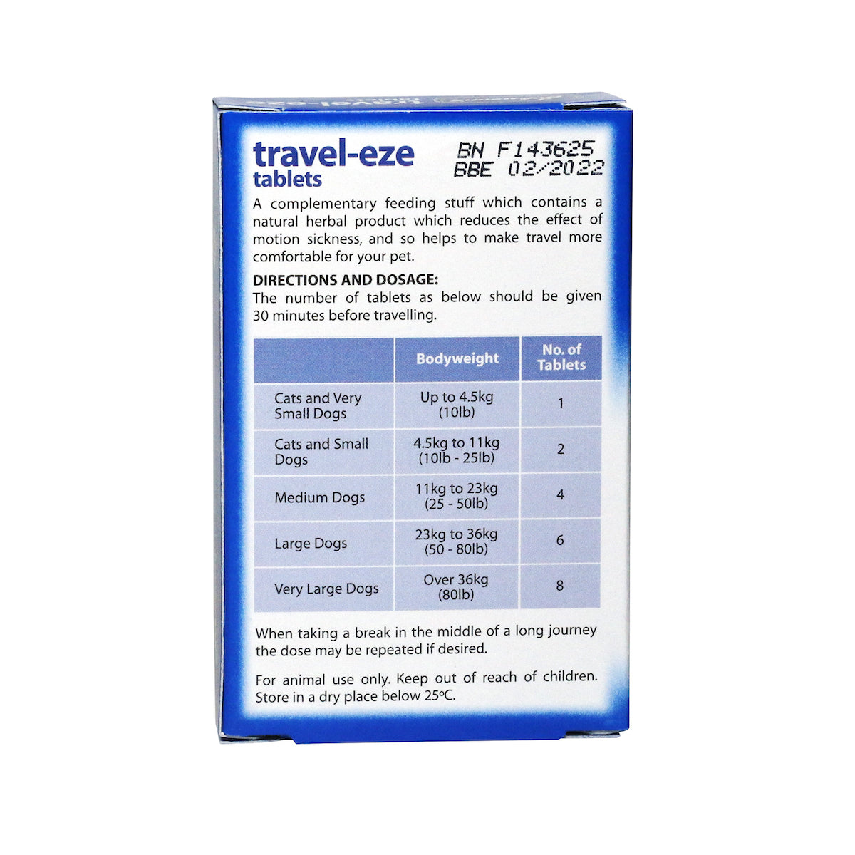 Johnson's Veterinary Travel eze Tablets